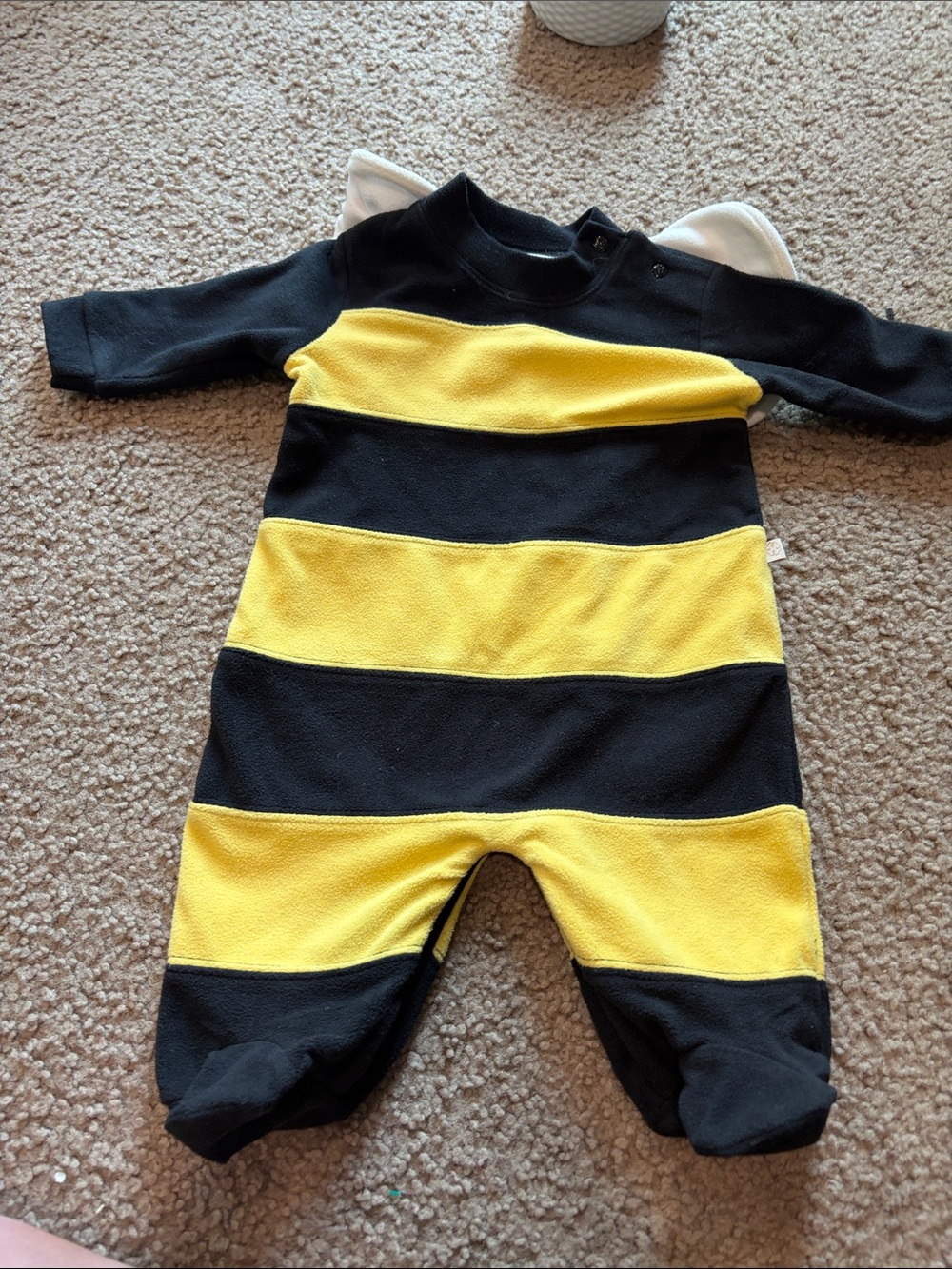 B72 Y2K OshKosh B’Gosh Yellow and Black Striped Baby Bee Costume, 0/3